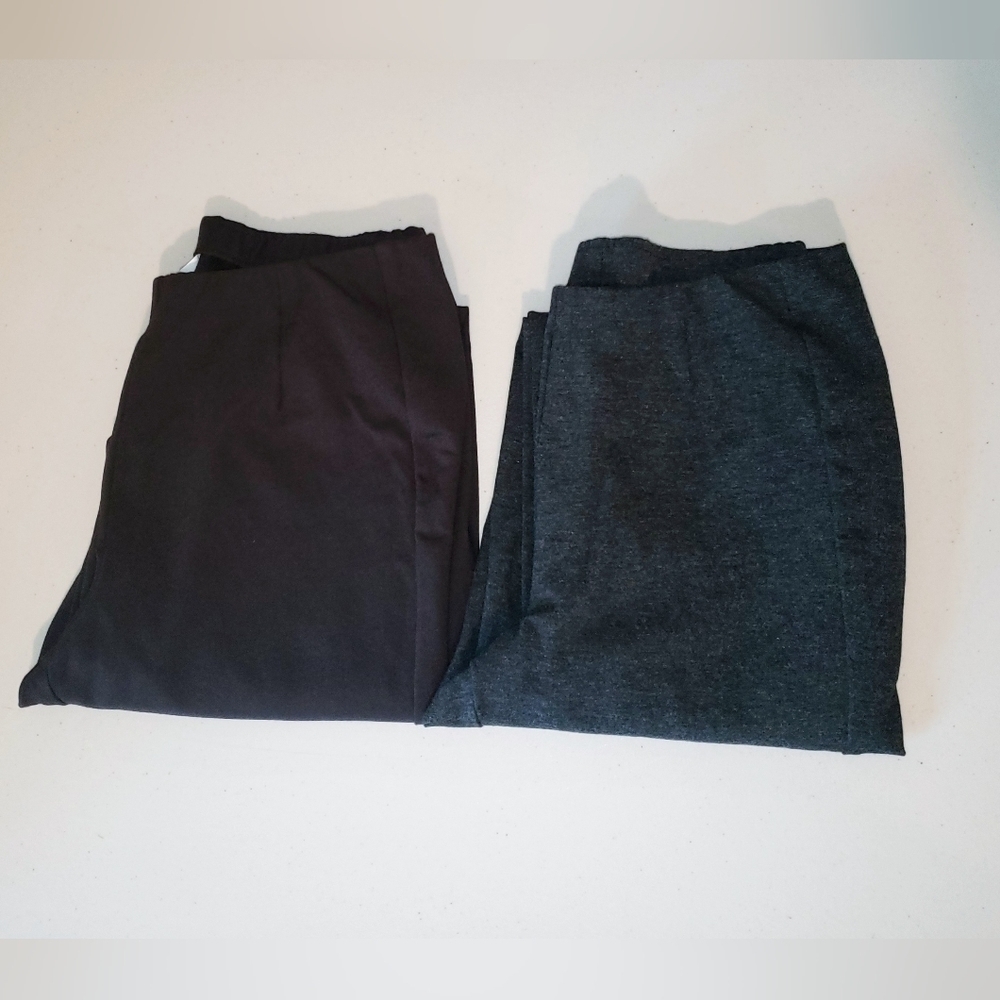 J.Jill Slim Leg (Lot of 2) Size Small Tall Pointe Pant Charcoal Gray & B…